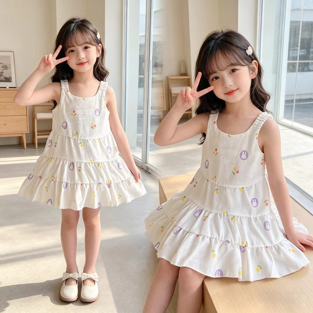 Children's Cloud Cotton Cake Dress Summer Thin Strapless Dress Princess Dress Girl Dress Wholesale