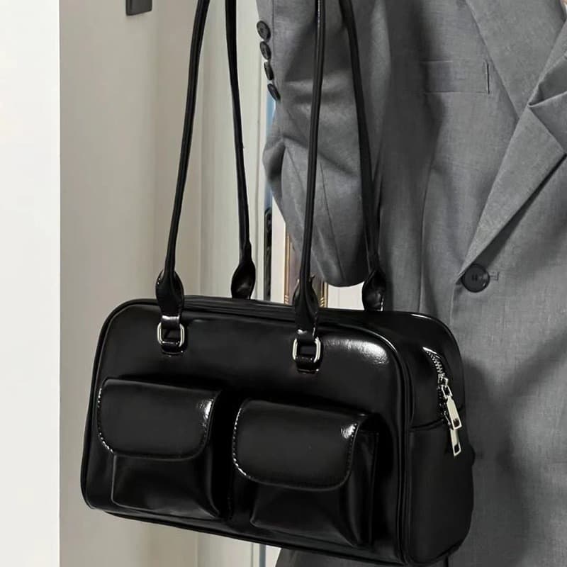Korean Women's Bag 2023 New Retro College Style Large Capacity Casual Student Commuter Bag Shoulder Handbag