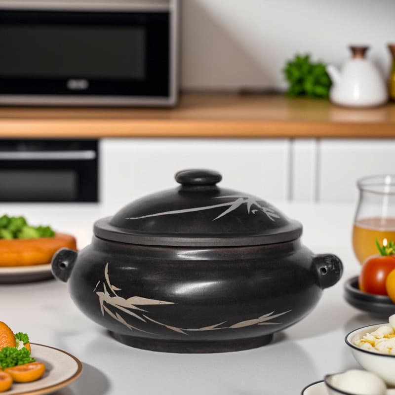 New Yunnan Jian Shui Small Purple Clay Steamer for Chicken, Mini Household Steamer, Ceramic Double-Boiler, Health Sand Pot
