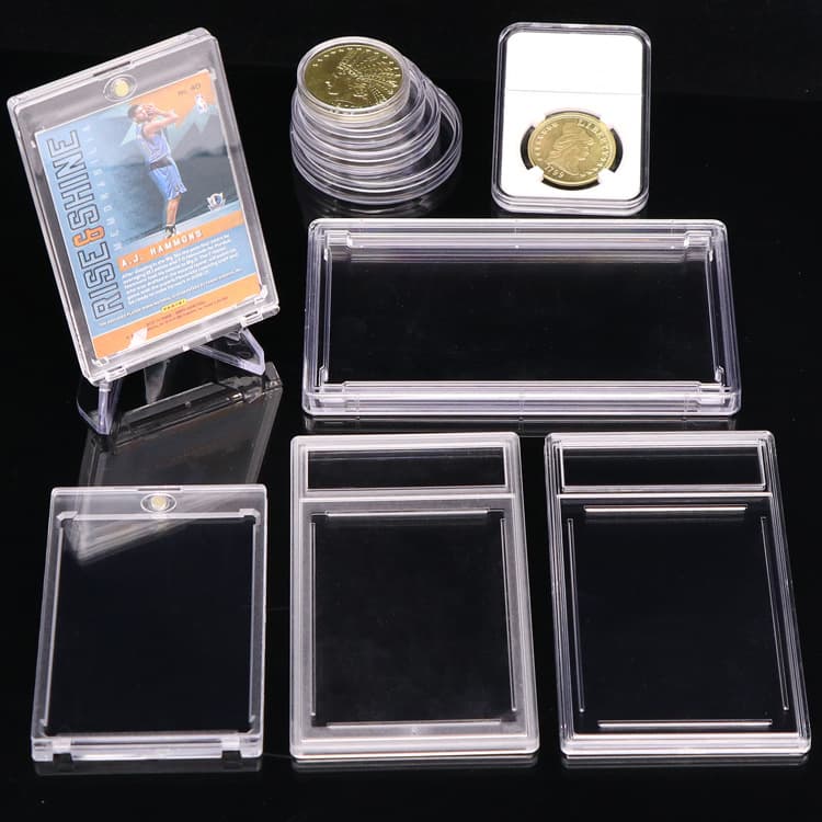 Sports card boxes, custom game card grading card boxes, stamp authentication boxes, collectible coin boxes.