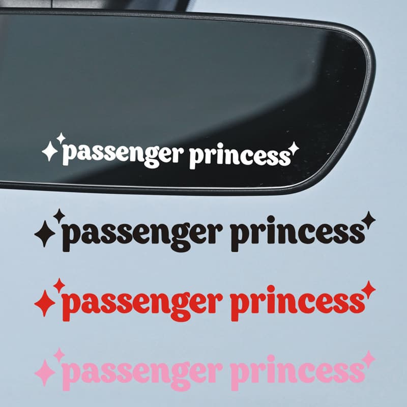 Cross-border Car Sticker Passenger Princess Mirror Decorative Sticker Rearview Mirror Cover Sticker Passenger Princess