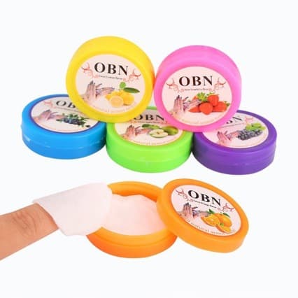 Factory Nail Polish Remover Wipes OBN Nail Polish Remover Wipes Nail Polish Remover Cotton Nourishing 6 Fruit Flavors Nail Wipes Wholesale