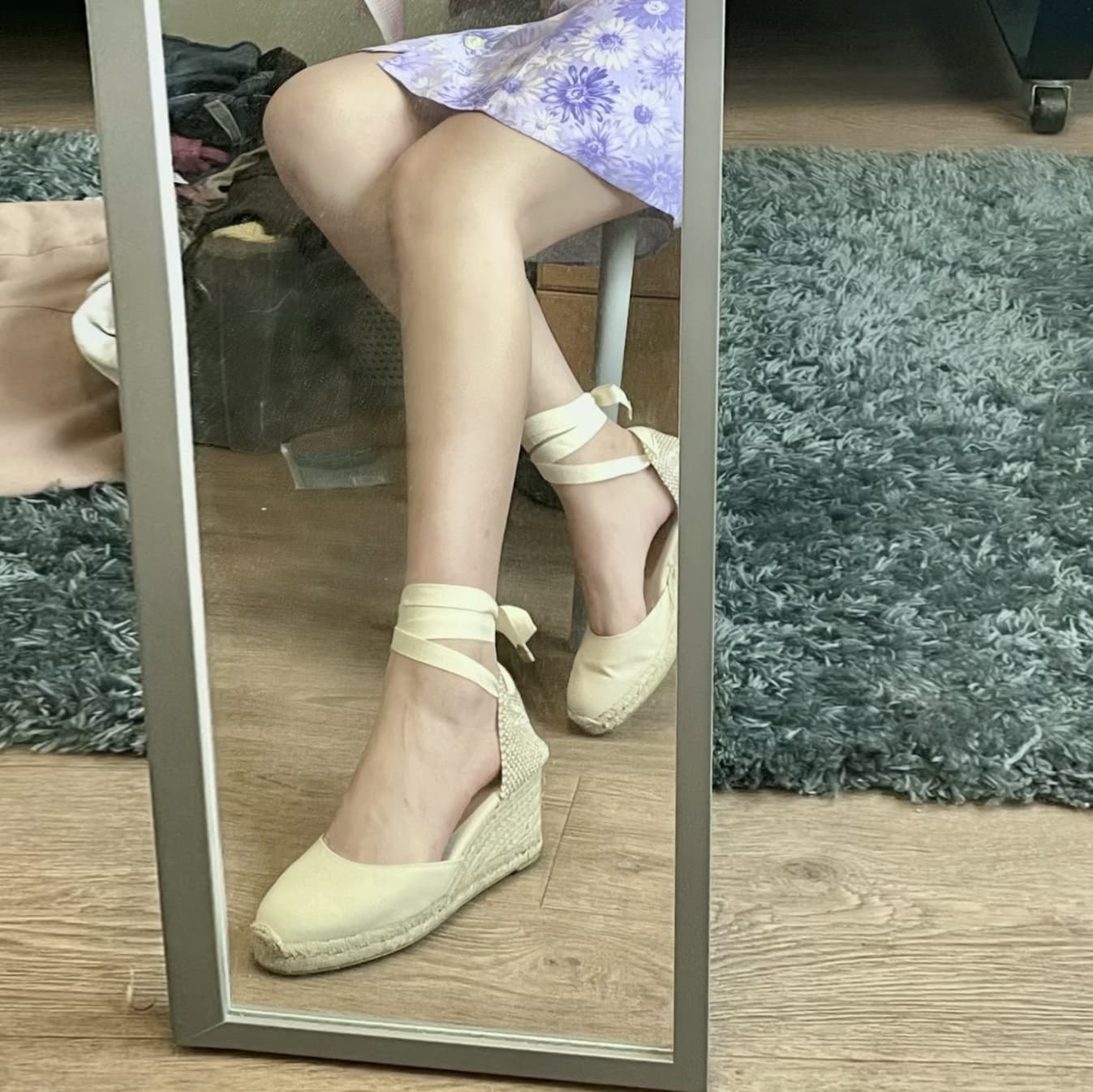 2025 New Genuine Leather High Heels Women Summer One-Strap Woven Wedge Heel Sandals Chunky Heel Closed-Toe Sandals