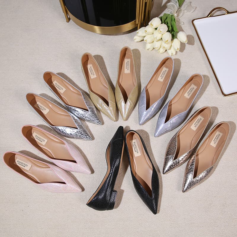 French Vintage Single-layer Shoes Women's Genuine Leather Spring and Autumn New Arrival Soft-soled Dress Shallow Late Evening Style Gentle Pointed Flat Shoes