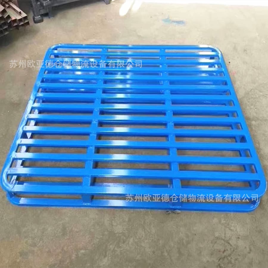 Heavy-duty metal turnover pallet, warehouse thickened moisture-proof and drop-resistant iron pallet, reinforced chassis.