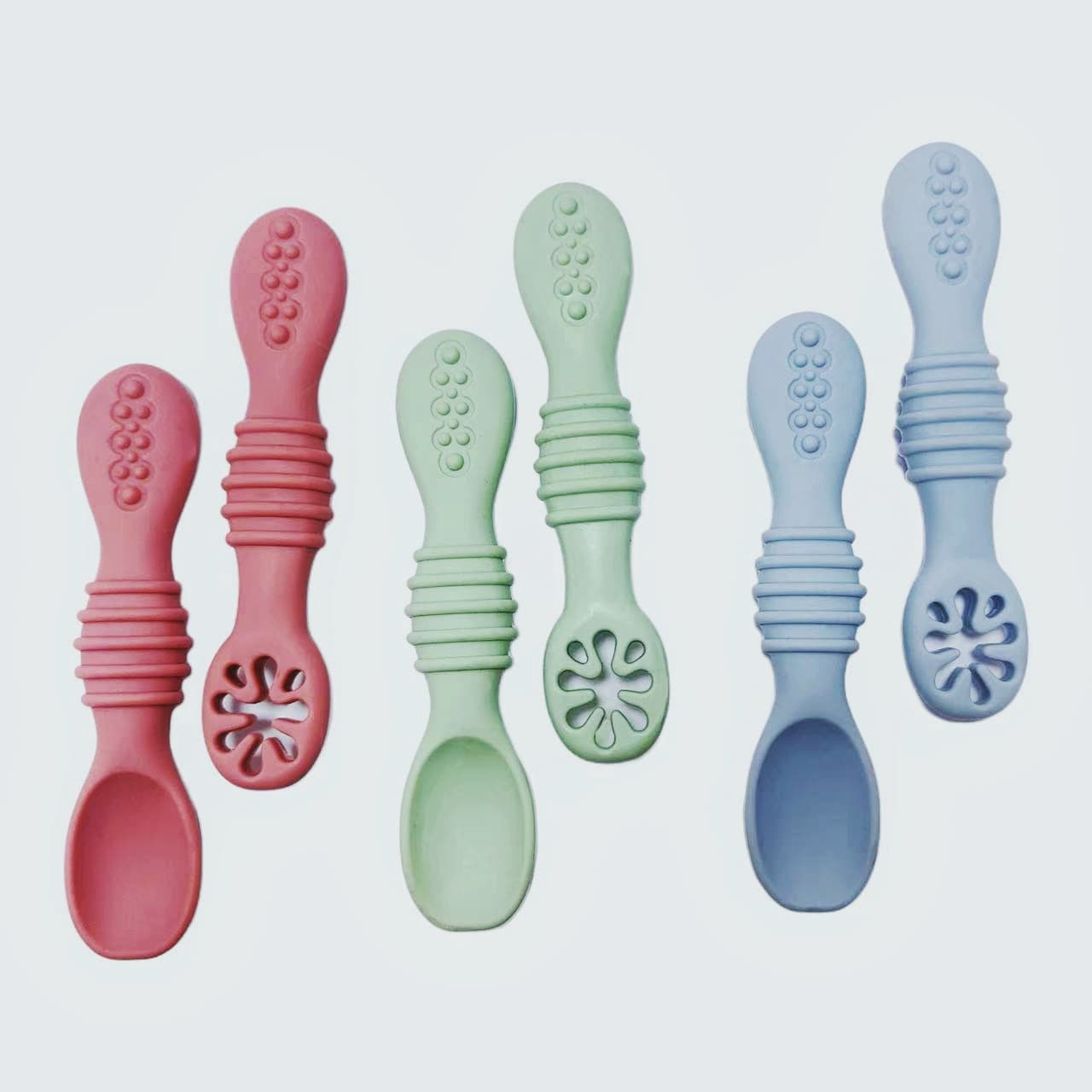 Baby Silicone Rice Cereal Spoon, Food-Grade Silicone Soft Spoon, Baby Food Supplement Spoon, Training Spoon, Feeding Spoon, Sticky Spoon