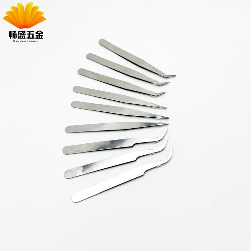 Stainless Steel Tweezers, Disassembly Electronic Repair Tools, Bird's Nest Hair Picking Clamps, Aquarium Bent Tip Straight Tip Tweezers
