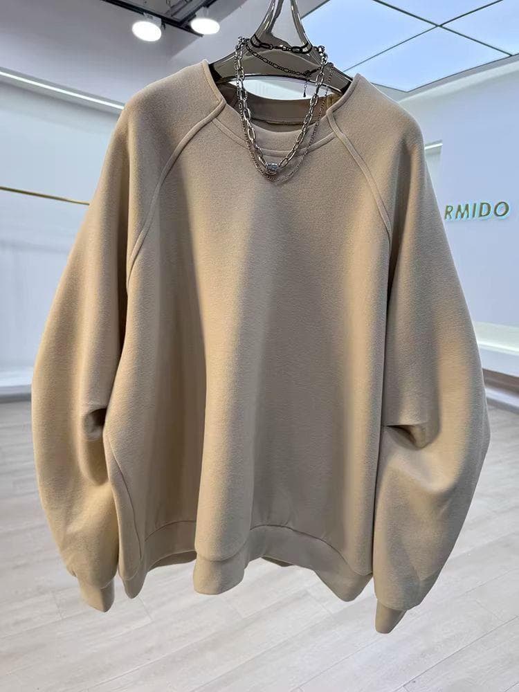 Outlet~ Bargain Double-Sided Brushed and Fleece Long-Sleeve T-Shirt for Women, Casual Loose Fit Base Layer Top