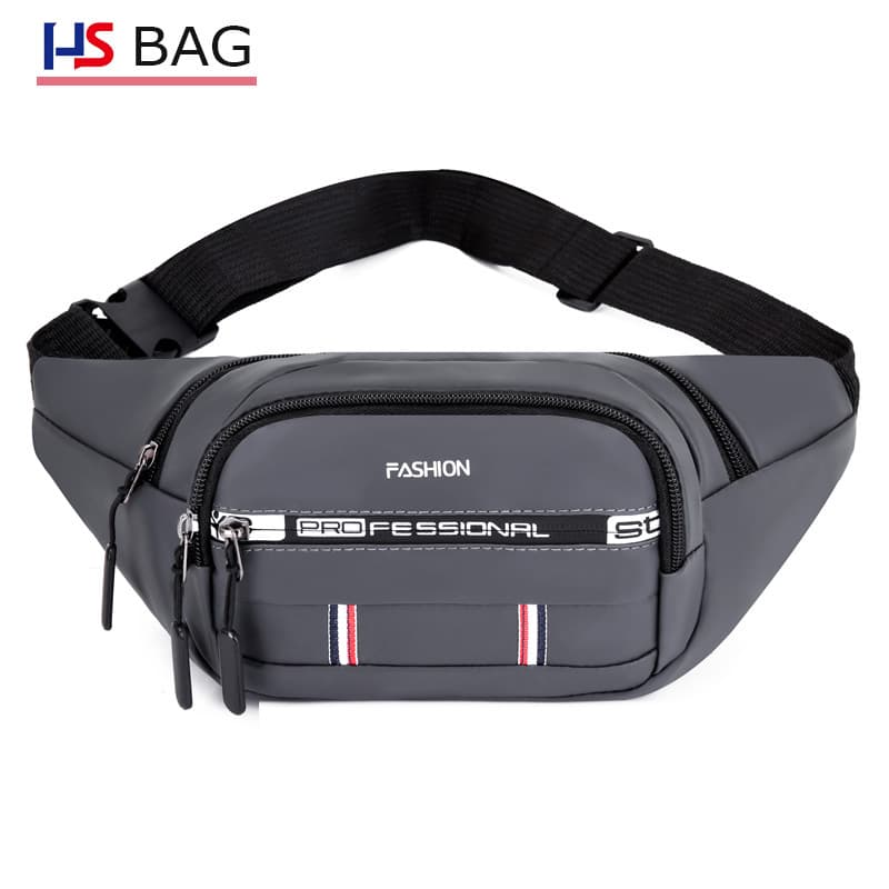 New Waterproof Waist Bag Korean Style Leather Film Multi-layer Large Capacity Outdoor Leisure Hiking Travel Waist Storage Pouch