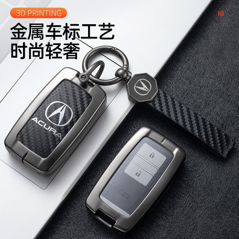 High-quality metal key case cover for Acura CDX, compatible with older RDX/MDX/NSX/TLXL models, stylish buckle design for men