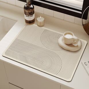 Nordic Simple Kitchen Drying Mat Soft Diatom Mud Absorbent Table Mat Home Use Stain-Resistant Coffee Machine Mat