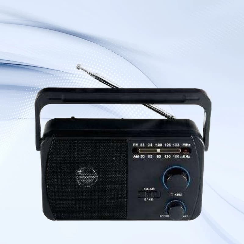 Factory Wholesale AM/FM Band Pocket Portable Radio with Headphone Jack, Large Speaker, Battery and AC Power