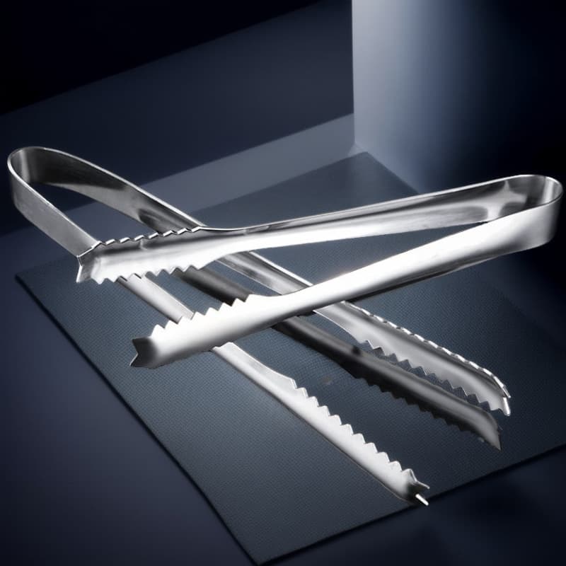 410 stainless steel ice tongs, towel bread tongs, food and barbecue tongs, fruit, lemon, rock sugar tongs, food-grade