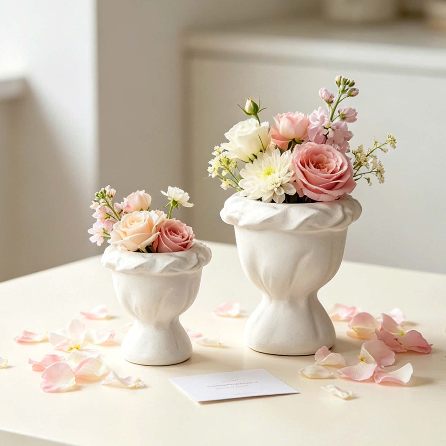 Proudly making DIY flower bouquets, flower pots, plaster, epoxy resin molds, lace, hydroponic vase, silicone molds