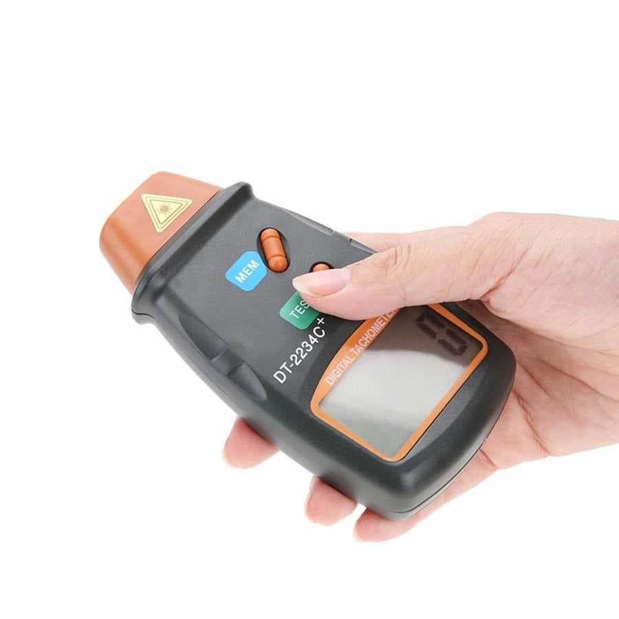 Export DT-2234C+ Orange Digital Laser Tachometer Handheld Digital RPM Meter Laser Speed Gauge