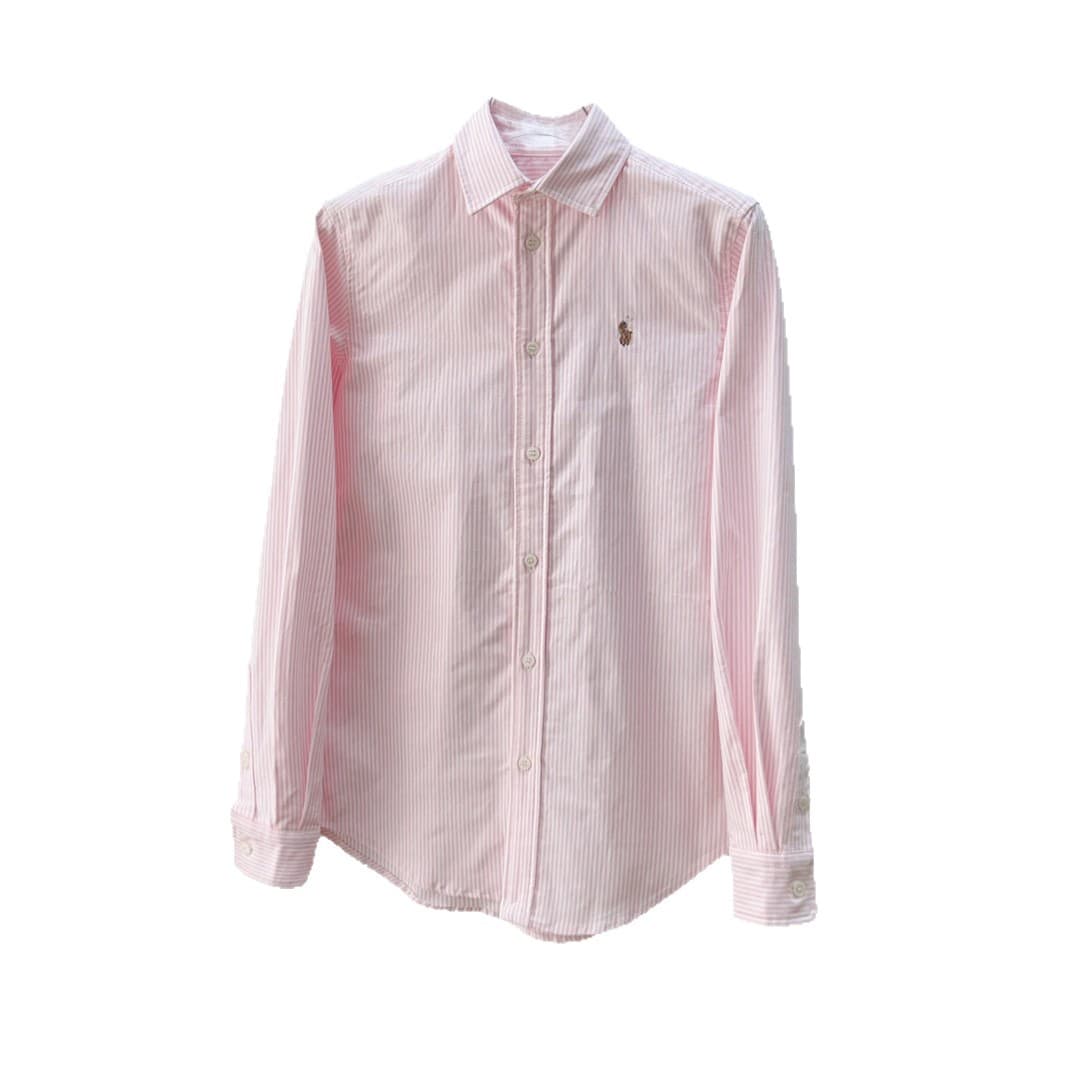 Pony Embroidered Shirt Oxford Cotton 2026 Spring Loose Casual Slim Fit Long Sleeve Classic Blouse for Women