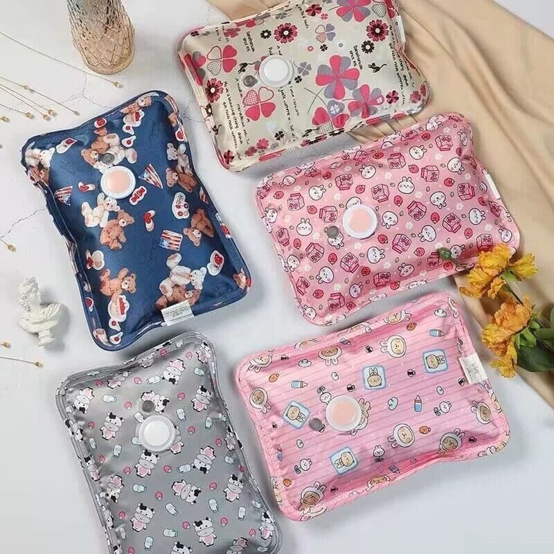 Charging Hot Water Bag Hand Warmer Silk Screen Printed Cartoon Hand Warmer Non-National Standard Cross-Border European Regulation