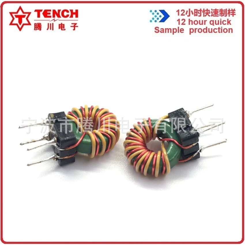Tengchuan Common Mode Inductor T9*5*3 Dual Wire Parallel Winding 10T with Base 0.40 Wire Vertical Plug 700uH
