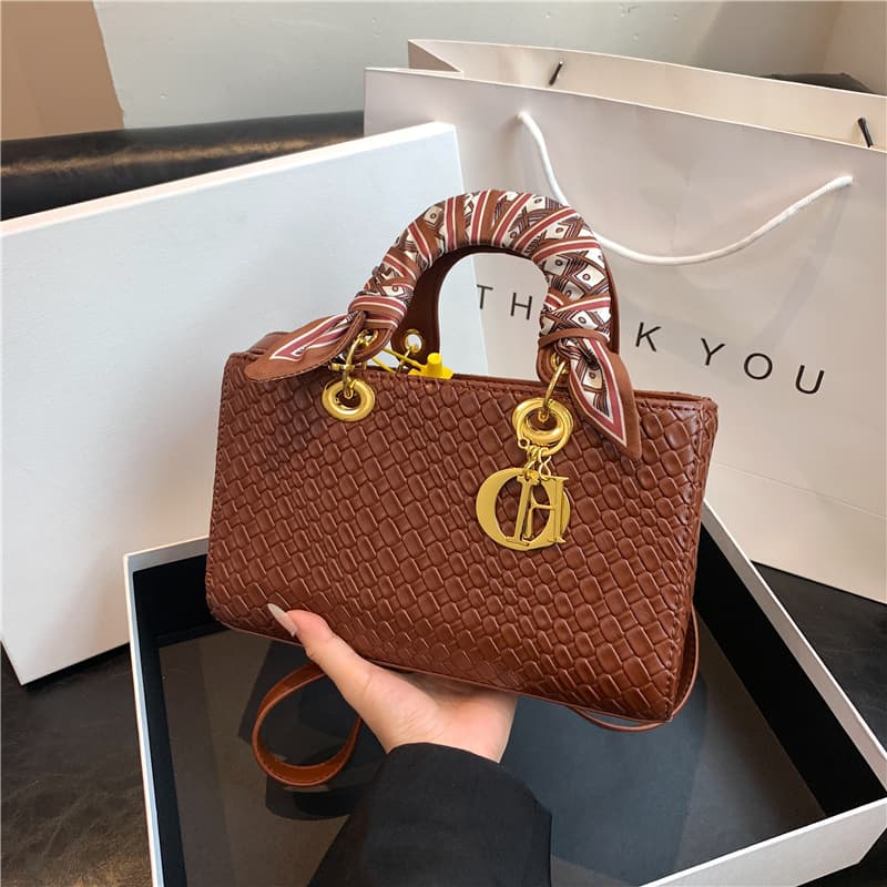 Premium Silk Woven Lady Dior Bag 2026 New Woven Handbag Shoulder Crossbody Trendy Women's Bag