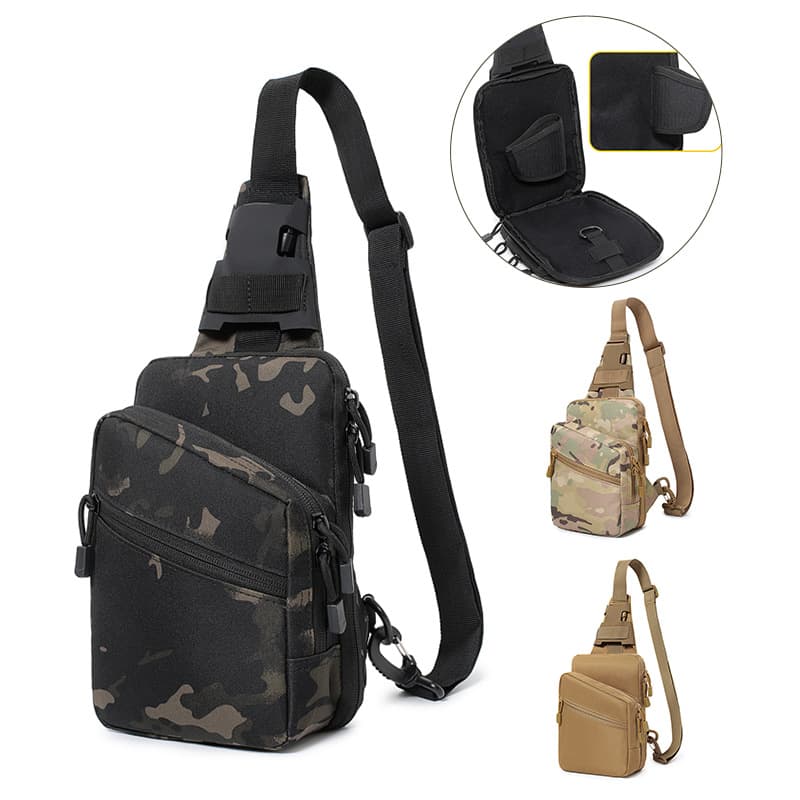 Outdoor Sports Tactical Crossbody Bag Quick Draw Concealed Pistol Chest Bag Men's Amazon Multifunctional Shoulder Bag
