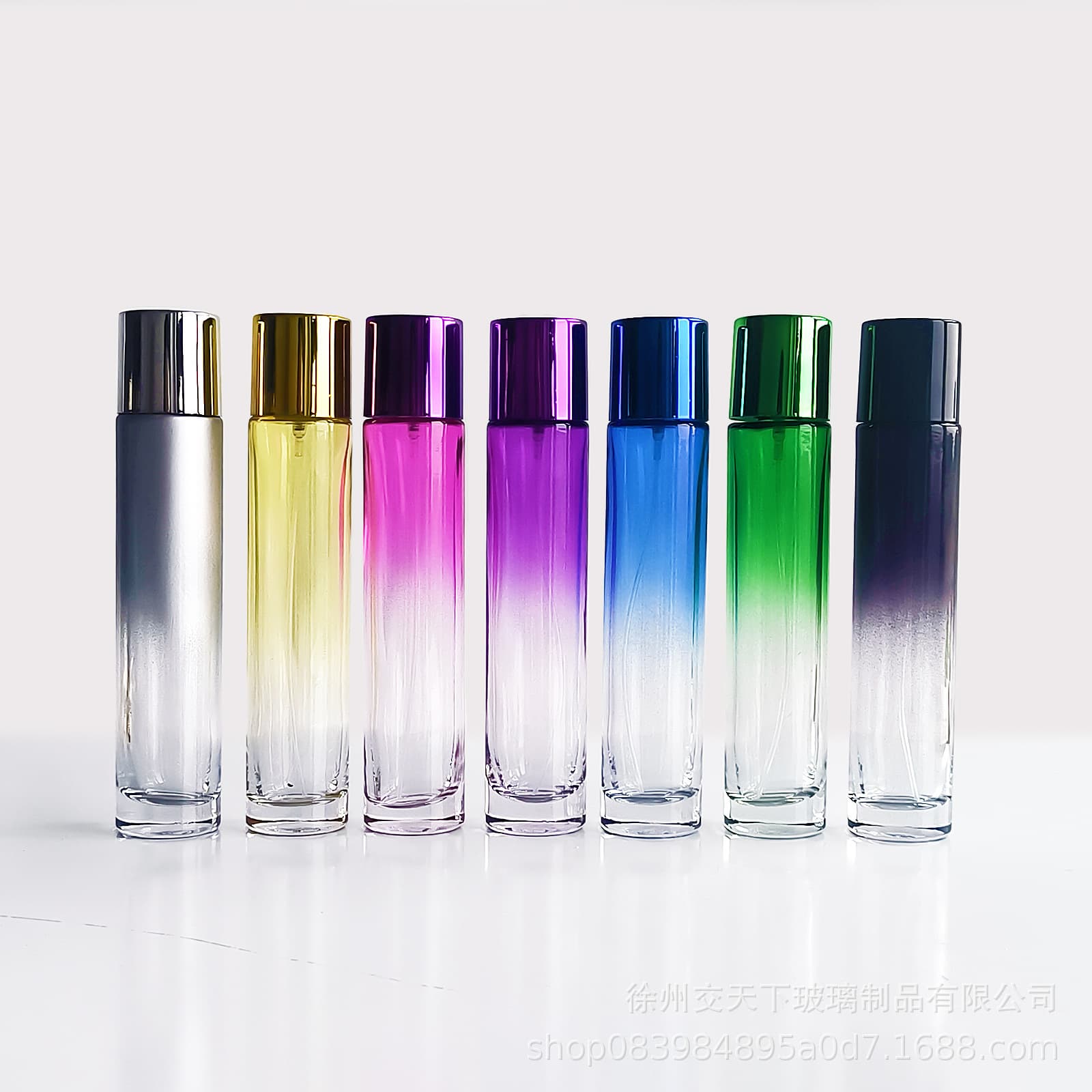 Gradient Color Perfume Bottle High-End 30ml Round Essence Perfume Bottle 60ml Hydrating Liquid Perfume Spray Bottle