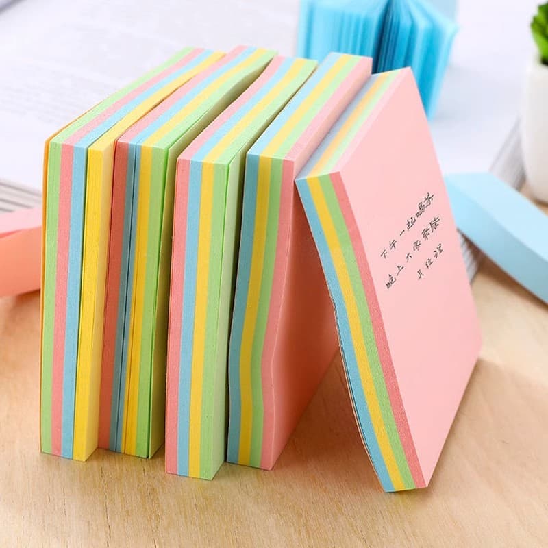 DJ Sticky Notes Tearable Memo Notepad Stickers for Students Strong Adhesive 4-in-1 Sticky Notes