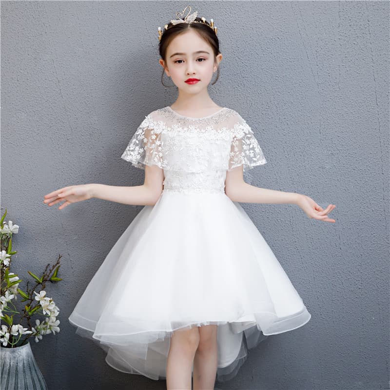 Children's Princess Dress, Birthday Gown, Flower Girl Walk Show, Little Host Performance Costume, Trailing Elegant