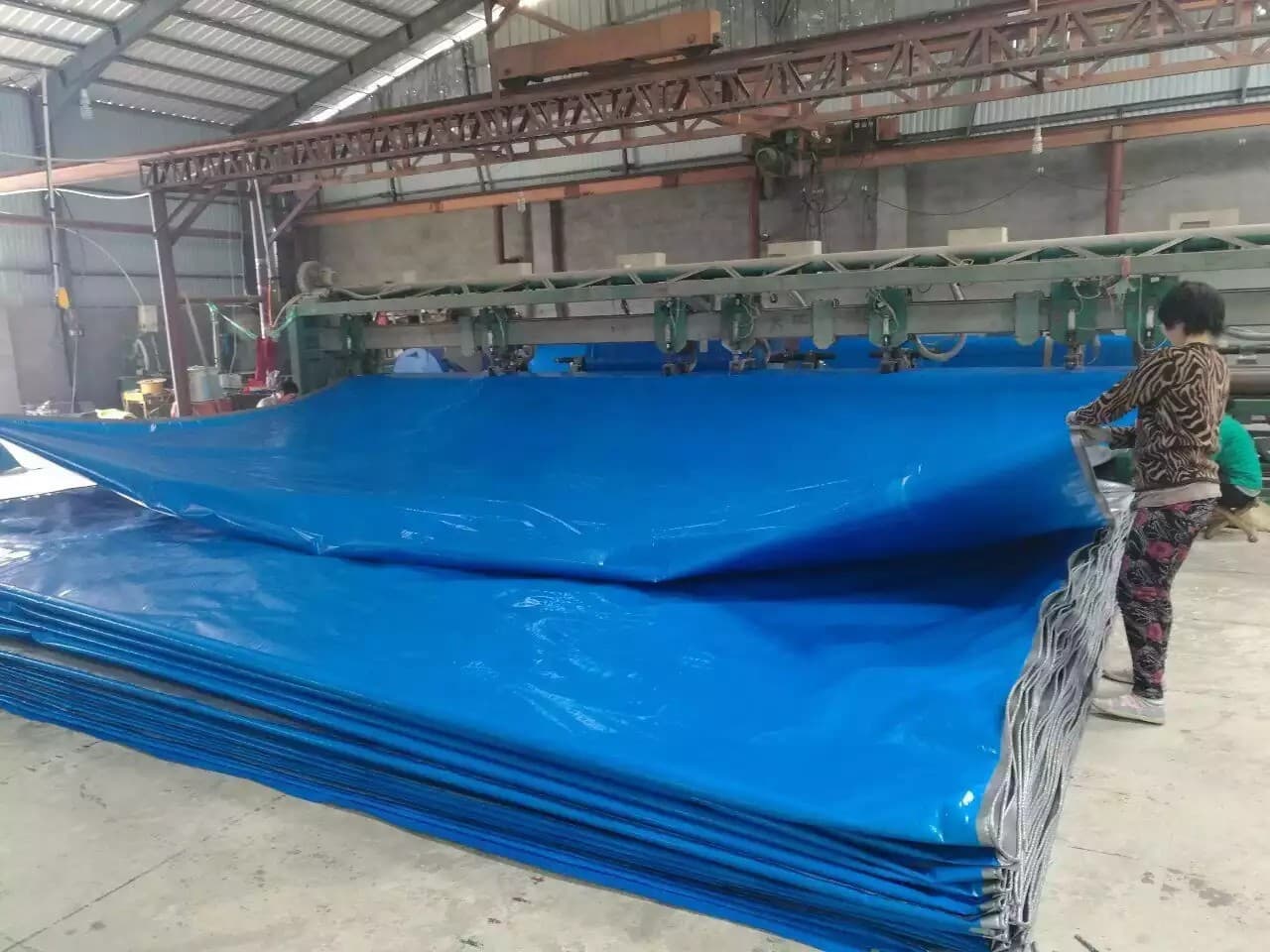 Factory wholesale outdoor rainproof tarpaulin with double-sided lamination, waterproof, thickened, sun-resistant, and shading cover for vehicles and agriculture.