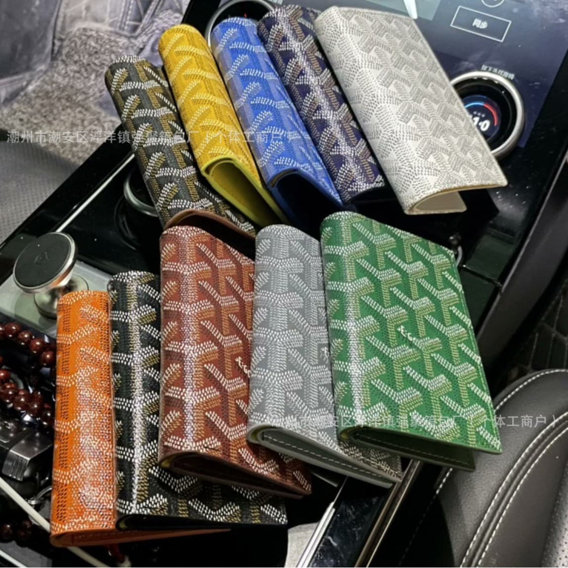 2025 New Goyard Card Holder Wallet Printed Short Foldable Card Case Coin Purse Unisex Trendy Bag