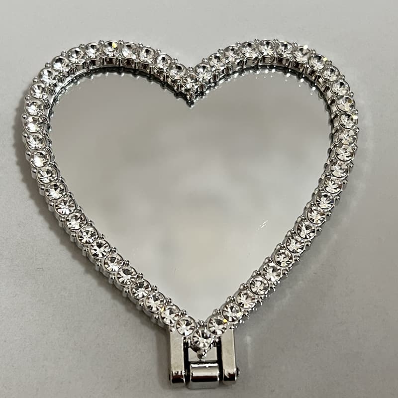 New Ins Makeup Mirror Heart Lazy Phone Stand Desktop Support Sticker Type
