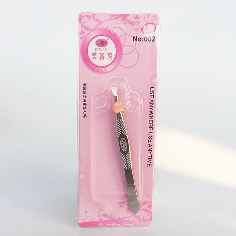 Stainless steel eyebrow clip eyebrow clip beauty pliers eyebrow trimming tweezers beard plucking flat mouth oblique mouth tweezers