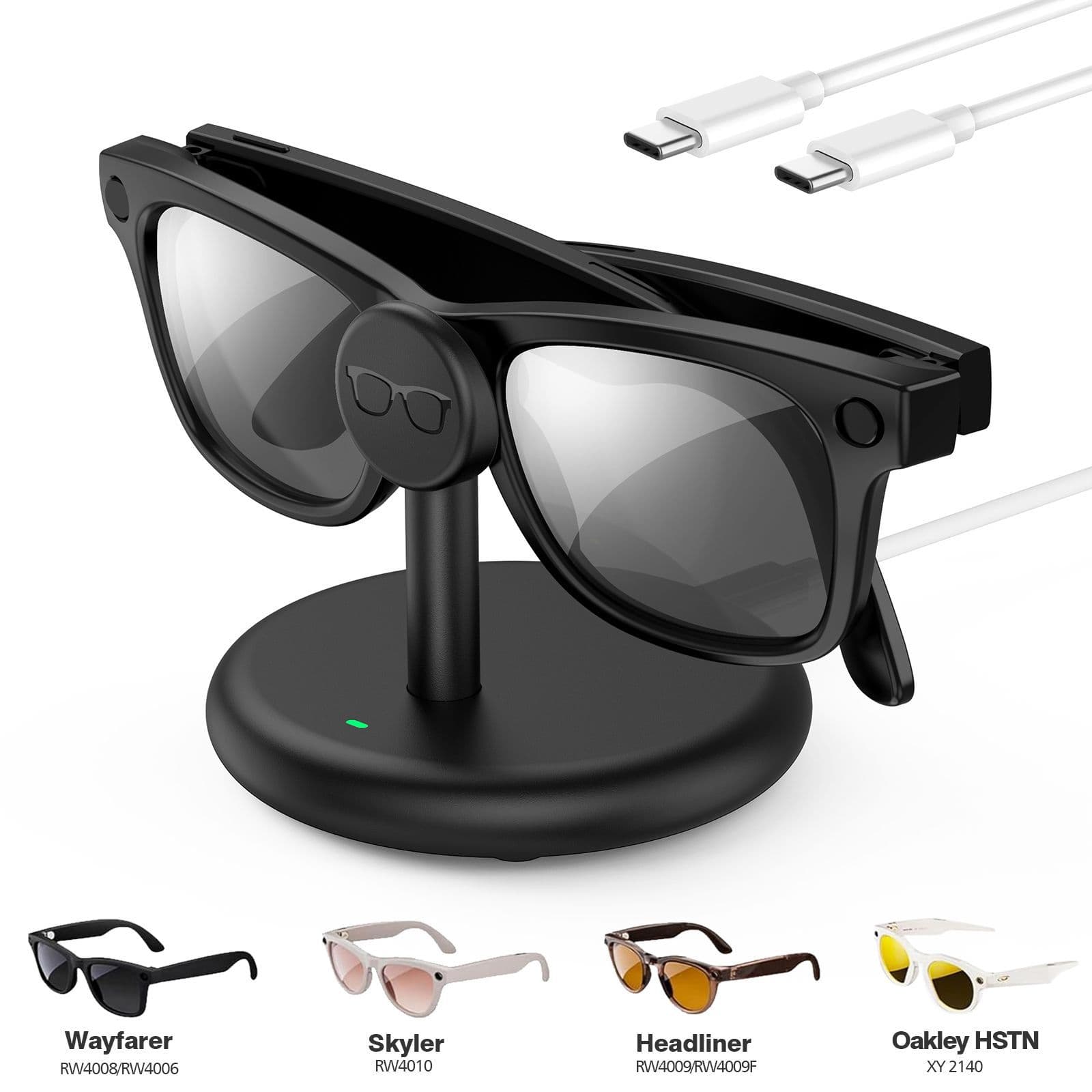 Compatible with Meta Ray-Ban Sunglasses Charging Dock Stand Oakley Smart AI Glasses Charger Accessories