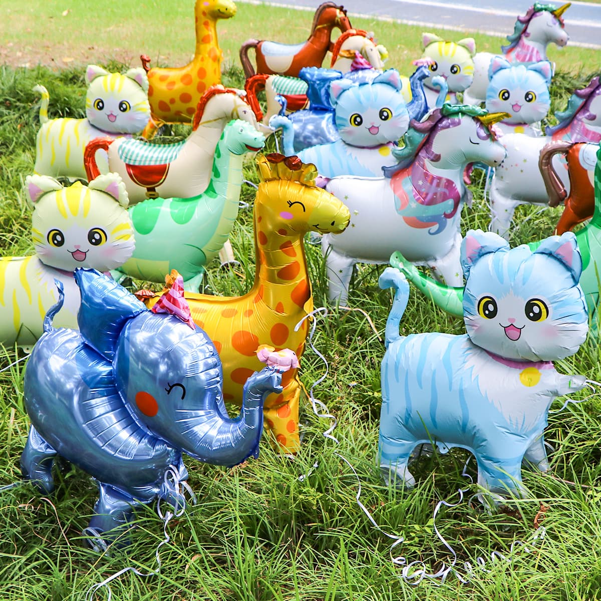 Wheeled Balloon Animal Walking Toy for Kids, Cartoon Animal with Wheels