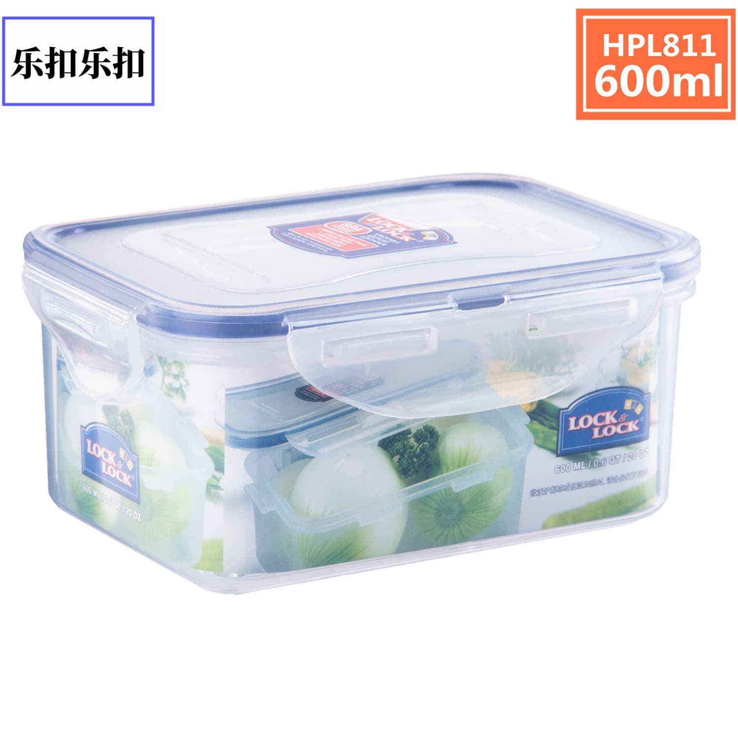 LocknLock Plastic Airtight Storage Container Fruit Snack Box Microwave Lunch Box Bento Box HPL811