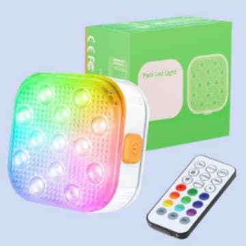 Amazon cross-border hot model battery life/remote control/magnetic rear IP68 swimming pool light diving light underwater light ambient light