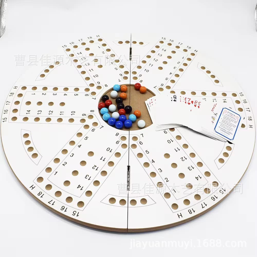 Arabic Toy Jackaroo Wooden Middle Eastern Board Game Playing Cards Marble Run Game Party Children's Educational Cross-Border