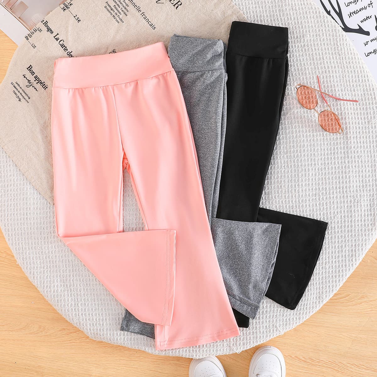 2026 cross-border hot style girls' high-waisted micro-flared pants, high-elastic skin-friendly wide-leg pants, daily/sports casual pants