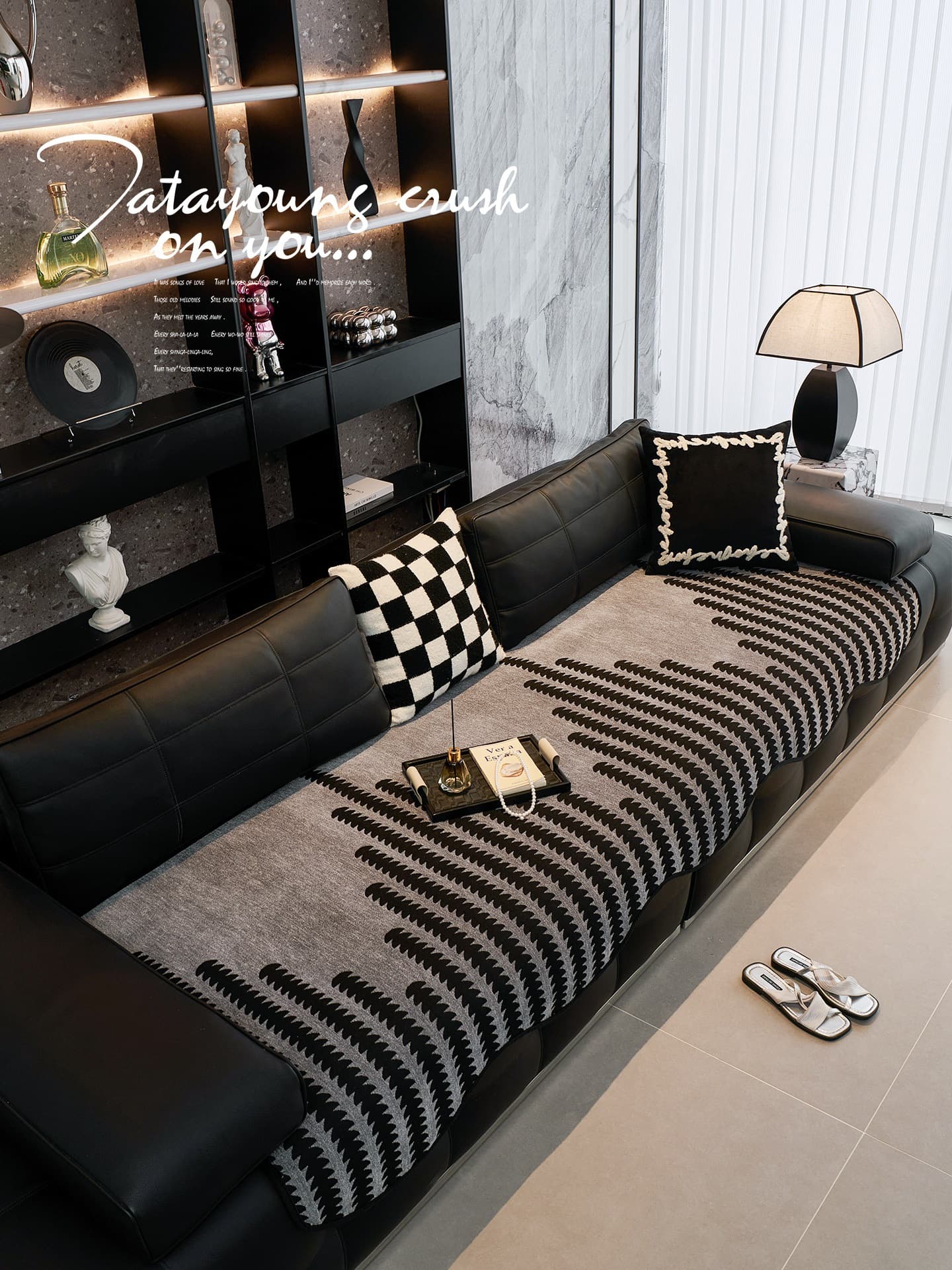 Chenille special-shaped sofa cushion, universal anti-slip for all seasons, 2025 new irregular one-piece light luxury cushion cover