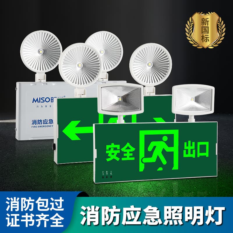 Fire emergency light cross-border multi two-in-one safety exit indicator LED dual-head Type A safety exit sign light