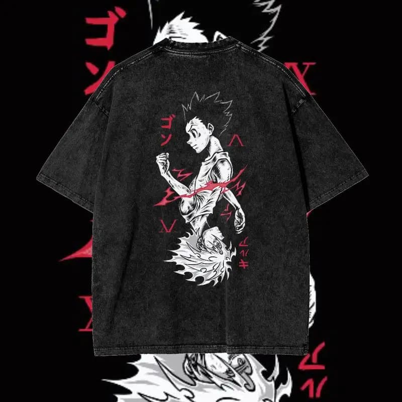 Ouma Pure Cotton Hunter x Hunter T-shirt Men Gon Freecss Phantom