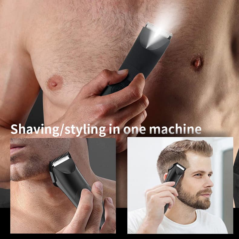 Amazon Cross-border Men's Hair Trimmer Body Hair Groomer Electric Shaver Waterproof Rechargeable Body Hair Clipper