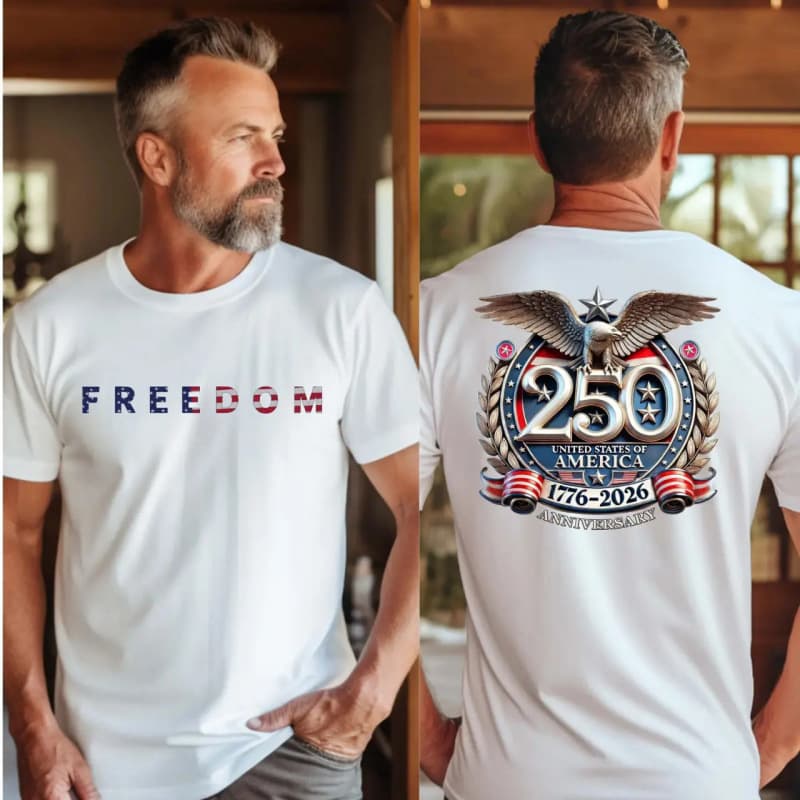 [Cross-border EU Size] Freedom 250th Anniversary Shirt, USA 250 Years