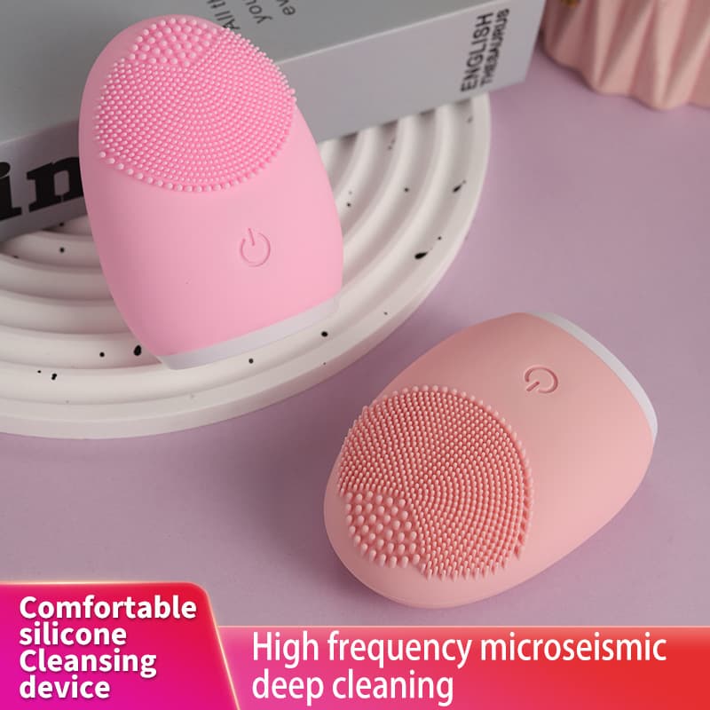 Factory Direct Silicone Facial Cleansing Brush Ultrasonic Vibration Massage Electric Face Cleaner Wholesale