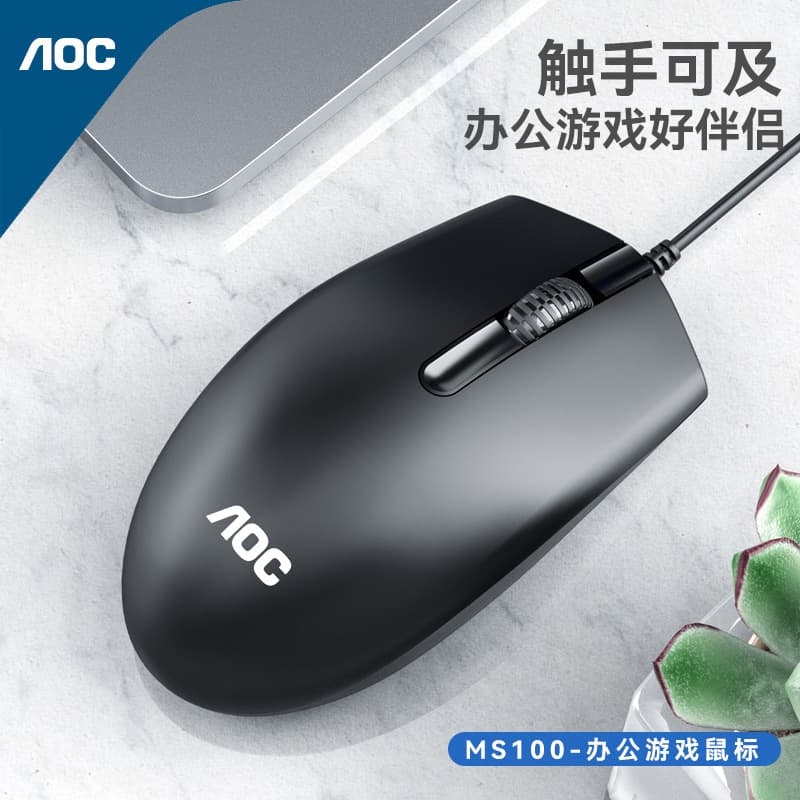 Wired Silent USB Mouse for Office, Desktop PC, Laptop, Gaming, Universal Matte Feel, Home Use, Audible Clicks