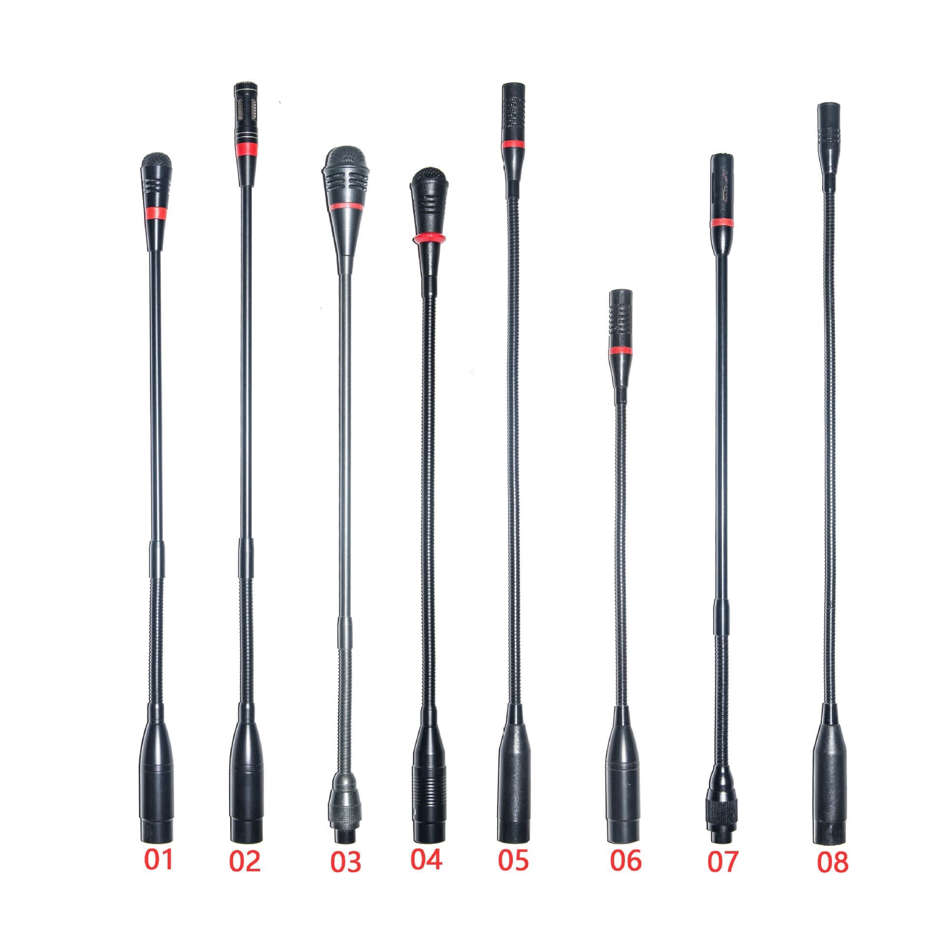 Gooseneck Flexible Conference Microphone Boom with 3-Pin 4-Core Aviation Plug Direct-Insert Conference Mic Stand Microphone Accessories