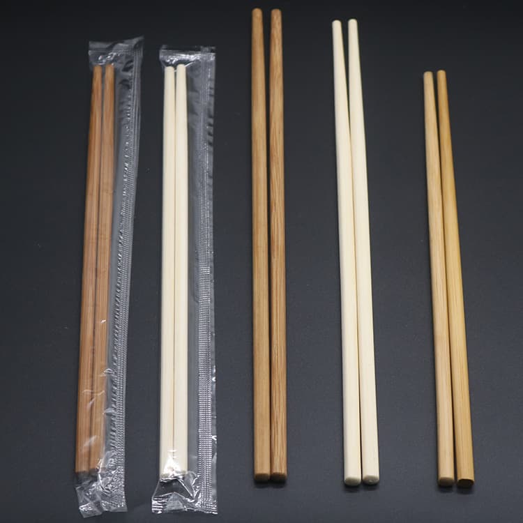 Carbonized disposable takeaway bamboo chopsticks, barbecue and fast-food restaurant white chopsticks, OPP individually wrapped.