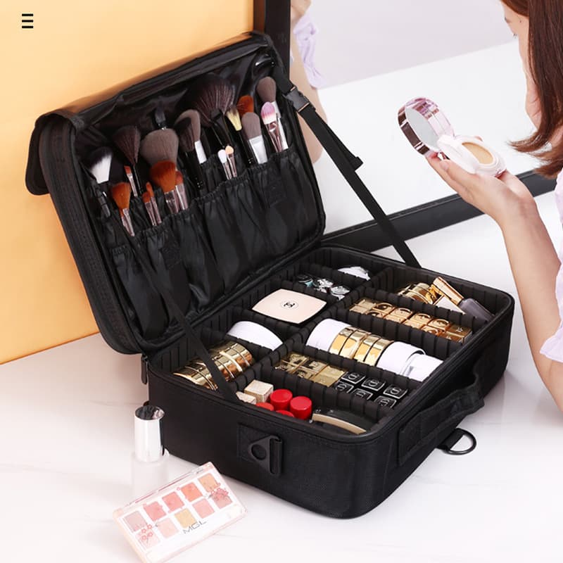 Oxford Large Capacity Portable Cosmetic Bag Multi-layer Separation Makeup Artist Travel Storage Bag Cosmetic Case