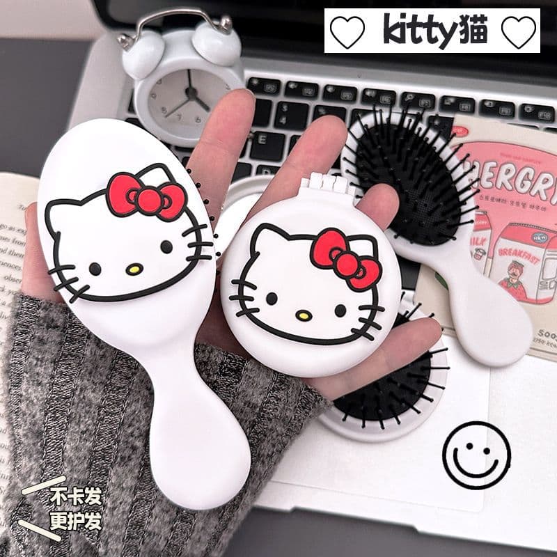 Cute Kt Cat Air Cushion Comb Mini Portable Comb for Girls Home Use Massage Comb Cartoon Portable