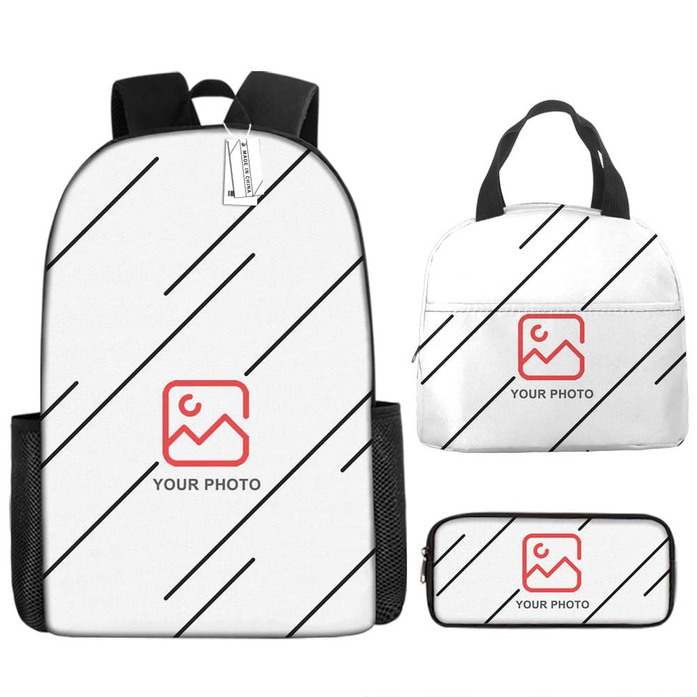 Factory wholesale cartoon anime print backpack for primary and secondary school students, kindergarten boys and girls, school bag lunch bag customization