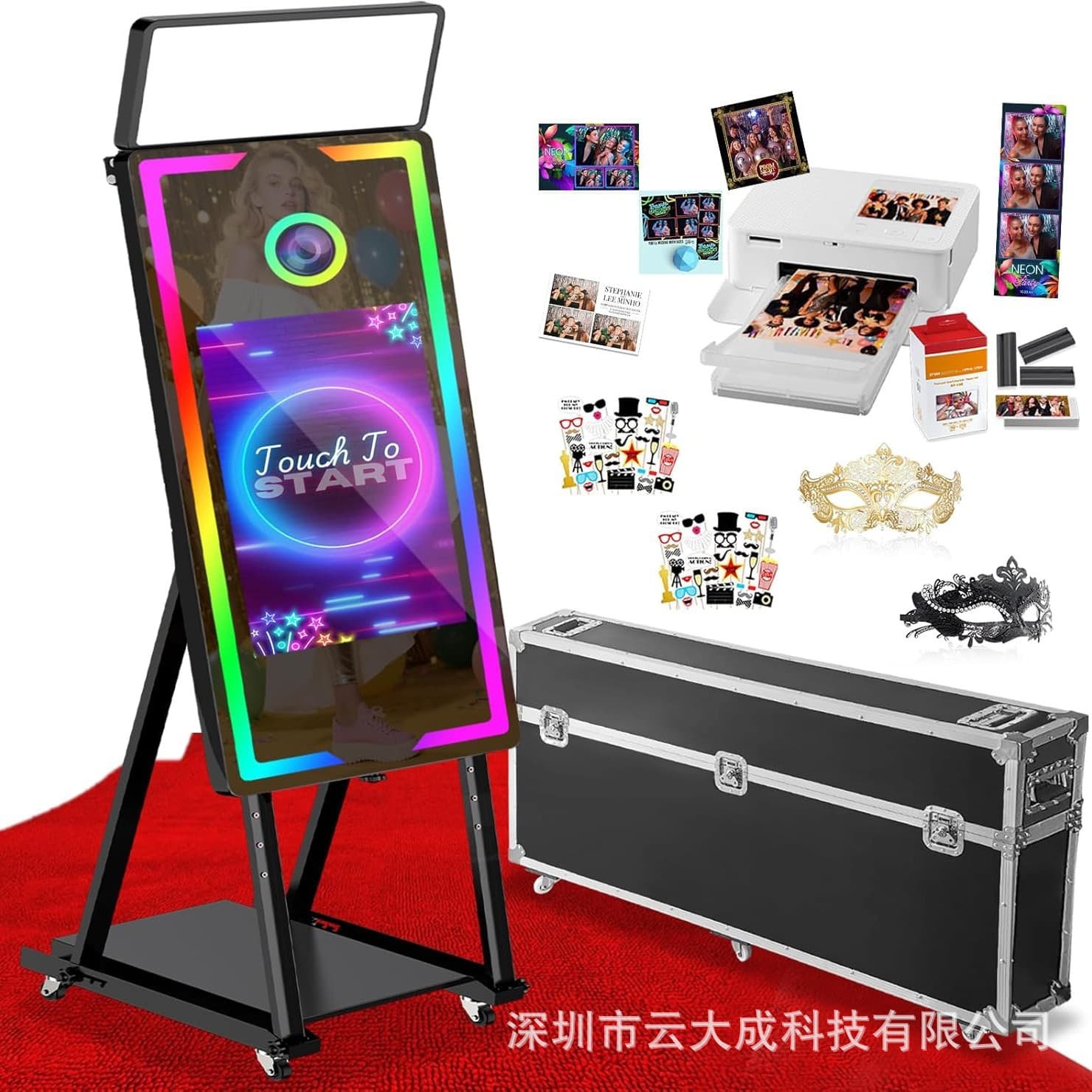 Indoor Wedding Interactive Factory Outlet Party Smart Lasagna Mirror Photo Booth 360 Photo Booth